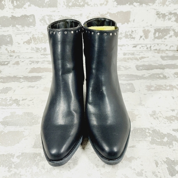 New BP. Wylie Black Faux Leather Studded Bootie  W797 - Picture 3 of 12